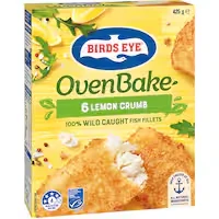 birds eye oven bake fish fillets lemon crumb 425g