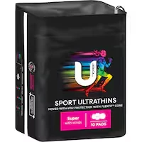 u by kotex sport pads super with wings