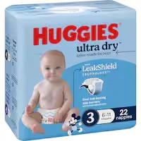 huggies ultra dry ultra dry nappies boys size 3 (6-11kg)