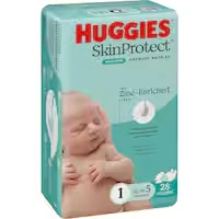 huggies skin protect newborn nappies size 1 (up to 5kg)