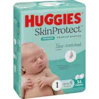 huggies skin protect newborn nappies size 1 (up to 5kg)