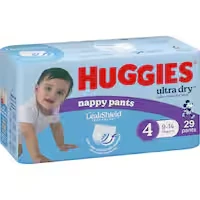 huggies ultra dry nappy pants boys size 4 (9-14kg)