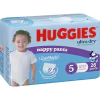 huggies ultra dry nappy pants boys size 5 (12-17kg)