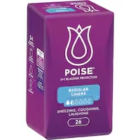 poise incontinence liners regular