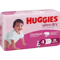 huggies ultra dry nappies girls size 4 (10-15kg)