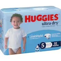 huggies ultra dry nappies boys size 5 (13-18kg)