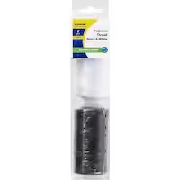 korbond thread polyester black & white