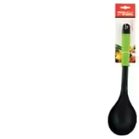 food guru ladle black rubber grip nylon