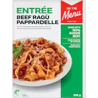 on the menu frozen meal beef ragu pappardelle