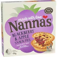 nannas frozen fruit pie blackberry & apple