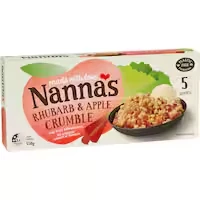 nannas fruit crumble rhubarb & apple