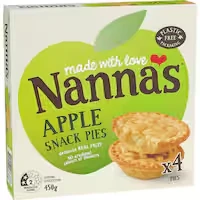 nannas snack frozen fruit pie apple