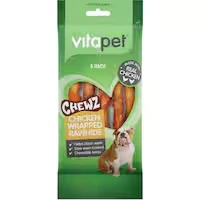 vitapet chewz dog treats chicken rawhide sticks