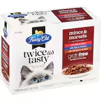 fussy cat grain free wet cat food mince & morsels