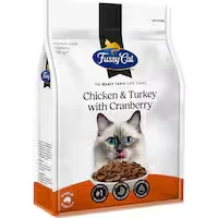 fussy cat grain free dry cat food chicken, turkey, cranberry