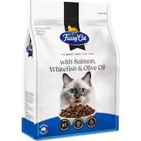 fussy cat grain free dry cat food salmon, fish oil