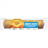 bow wow dog treats beef roo roll