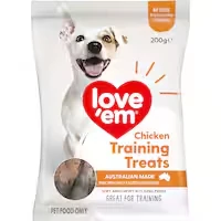 love em dog treats chicken training