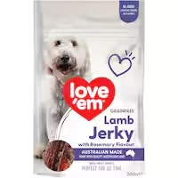 love em dog treats lamb jerky rosemary