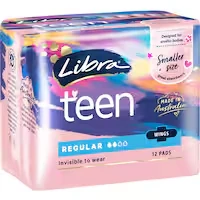 libra teen pads regular wings