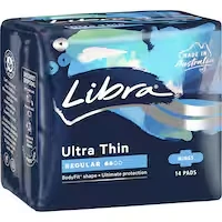 libra ultra thin pads regular with wings