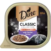 dine classic collection wet cat food slices in gravy with turkey