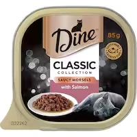 dine classic collection wet cat food saucy morsels with salmon