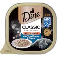 dine classic collection wet cat food with tuna mornay & cheese