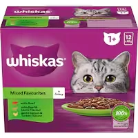 whiskas wet cat food mixed selections in gravy