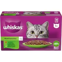 whiskas wet cat food mixed favourites in gravy