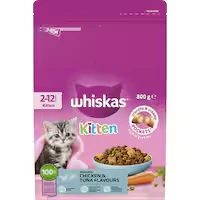 whiskas kitten dry cat food chicken & tuna