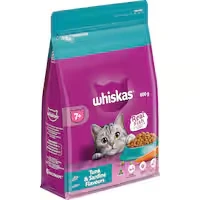 whiskas senior dry cat food tuna & sardine 7+