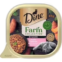 dine farm collection wet cat food salmon, sweet potato & spinach