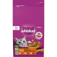 whiskas dry cat food chicken & rabbit
