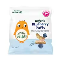 little bellies organic baby snacks blueberry puffs