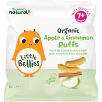 little bellies organic baby snacks apple & cinnamon puffs