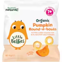 little bellies organic baby snacks pumpkin round-a-bouts