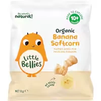 little bellies organic baby snacks banana softcorn 10+ months
