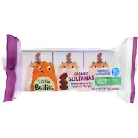 little bellies organic baby snacks sultanas 84g