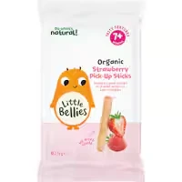little bellies organic baby snacks strawberry pick-up sticks