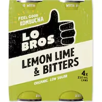 lo bros lemon, lime & bitters soda