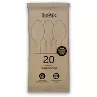biopak teaspoons wooden