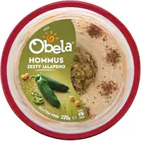 obela hummus zesty jalapeno garnished