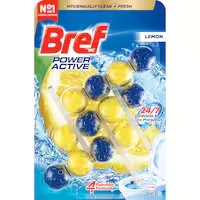bref power active toilet flush rim block juicy lemon