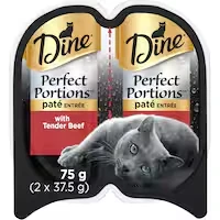dine perfect portions wet cat food pate tender beef