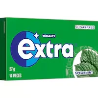 wrigleys extra chewing gum spearmint 14 pieces envelope
