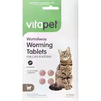 vitapet wormaway pet care cat & kitten worm treatment