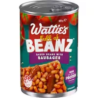 wattie's baked beans & sausages