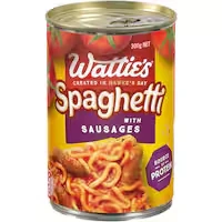 watties spaghetti with sausages