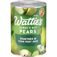 wattie's pears quarters clear juice